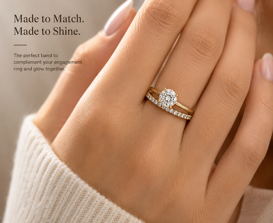 No.07 Full Eternity Moissanite Wedding Band – S925 Sterling Silver, 18K Gold Plated